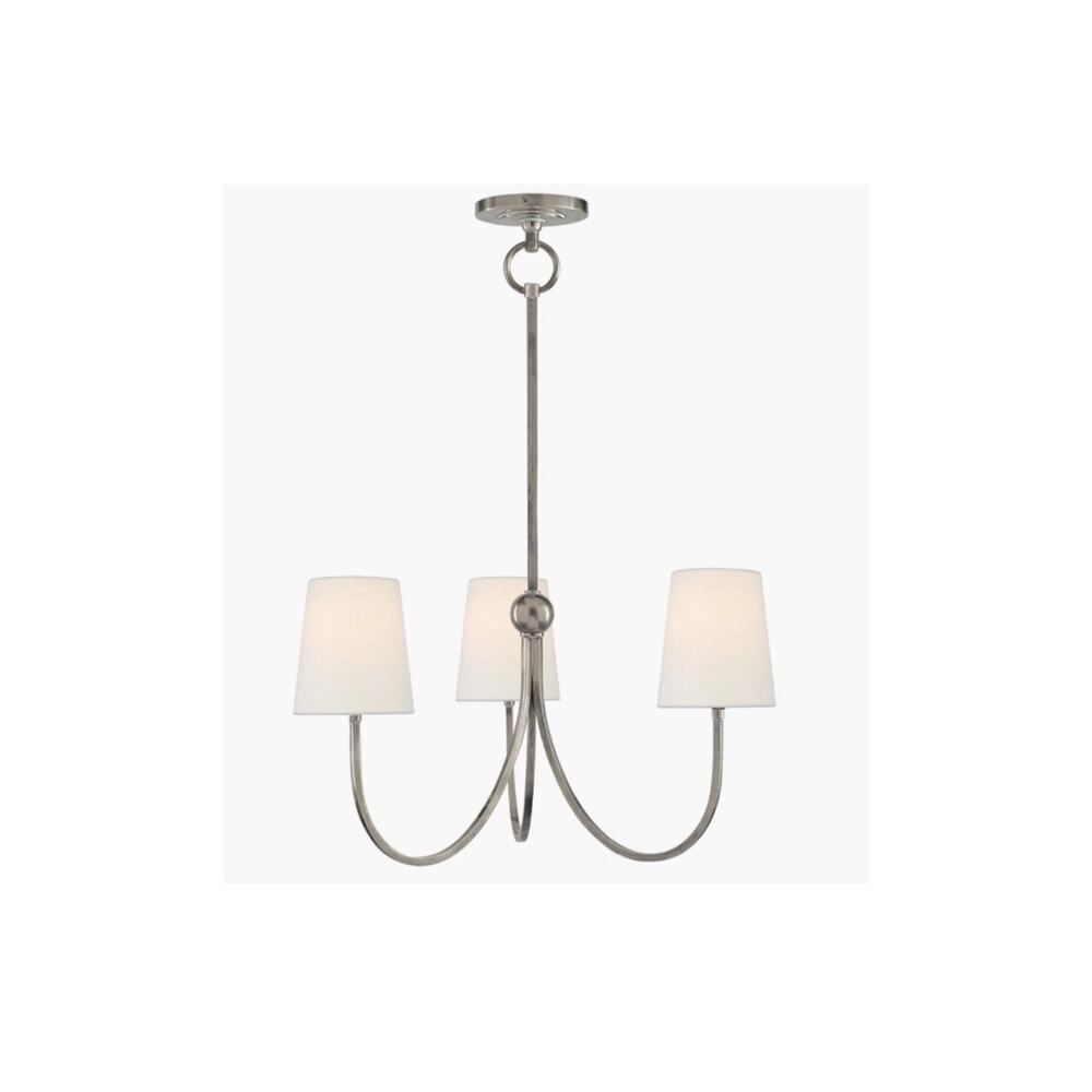Visual Comfort Thomas O’Brien Reed Small 3 Tier Chandelier TOB5009AN-NP Nickel